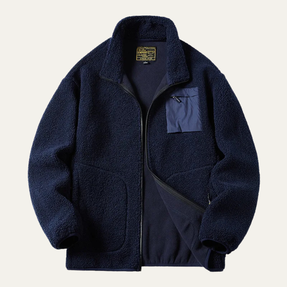 The Porta Venezia Men’s Thick Fleece Winter Warm Zip Up Jacket