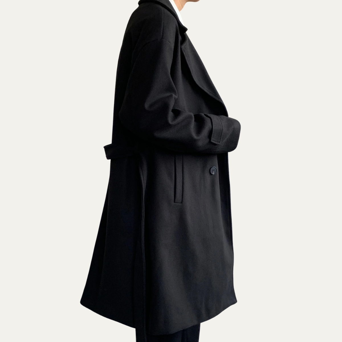 The Woolwich Men’s Smart Camel Wrap Wool Coat with Belt