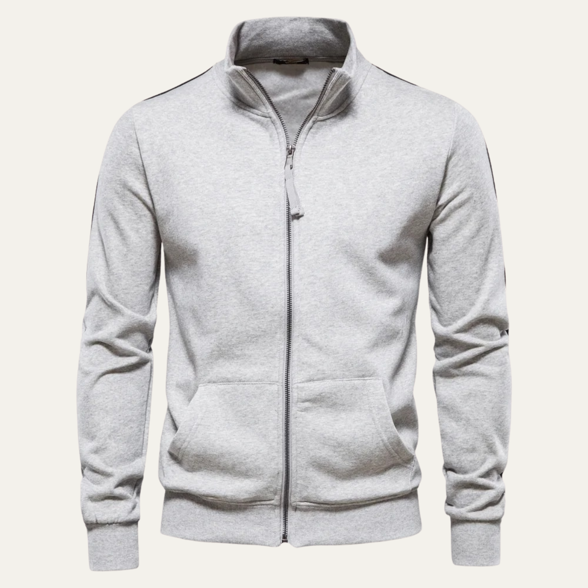 The Carmarthen Men's Zip Up Casual Cotton Jacket with Pockets