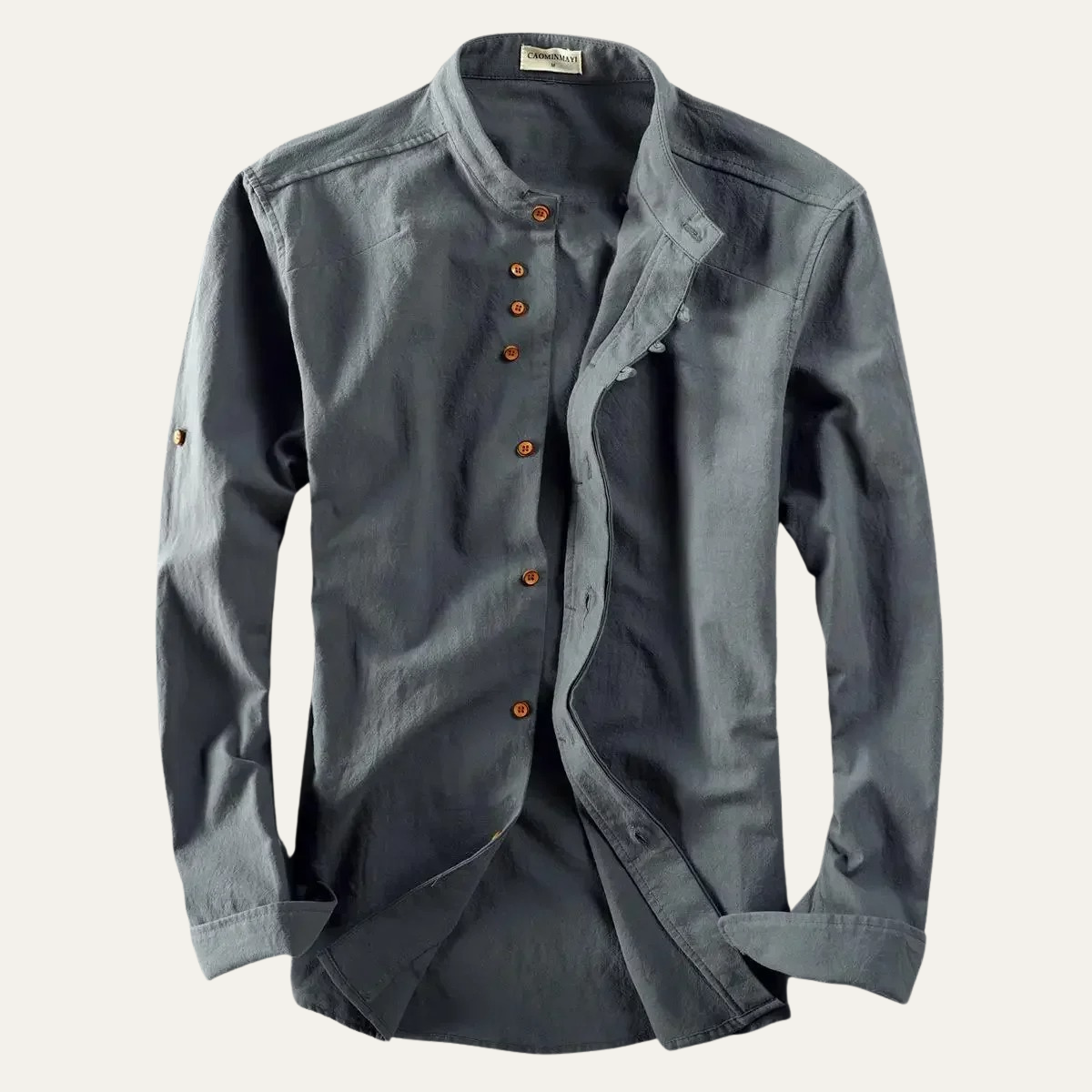 The San Teodoro Men’s Cotton Linen Button Up Collar Shirt