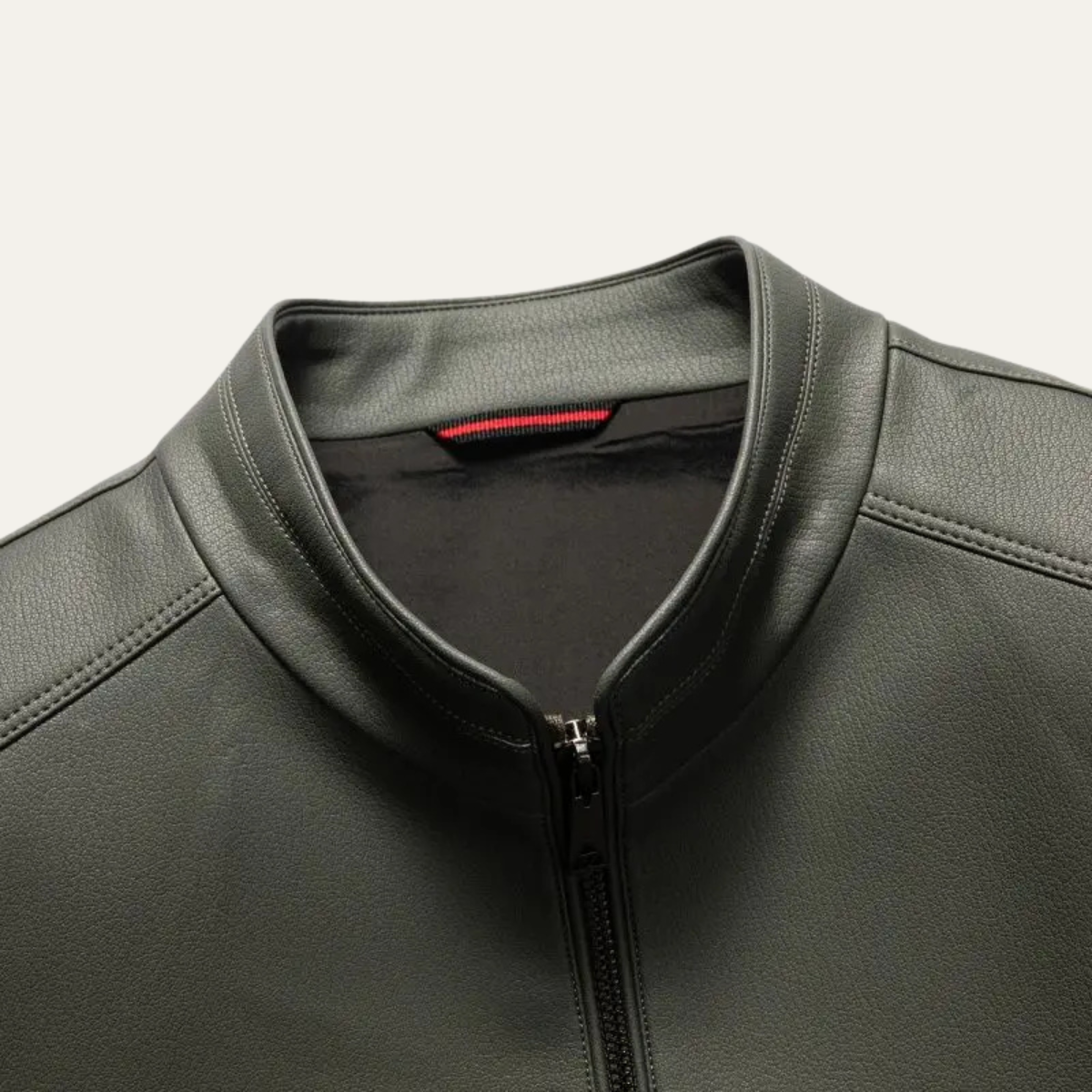 The Burford Men’s Premium Leather Casual Stand Collar Jacket