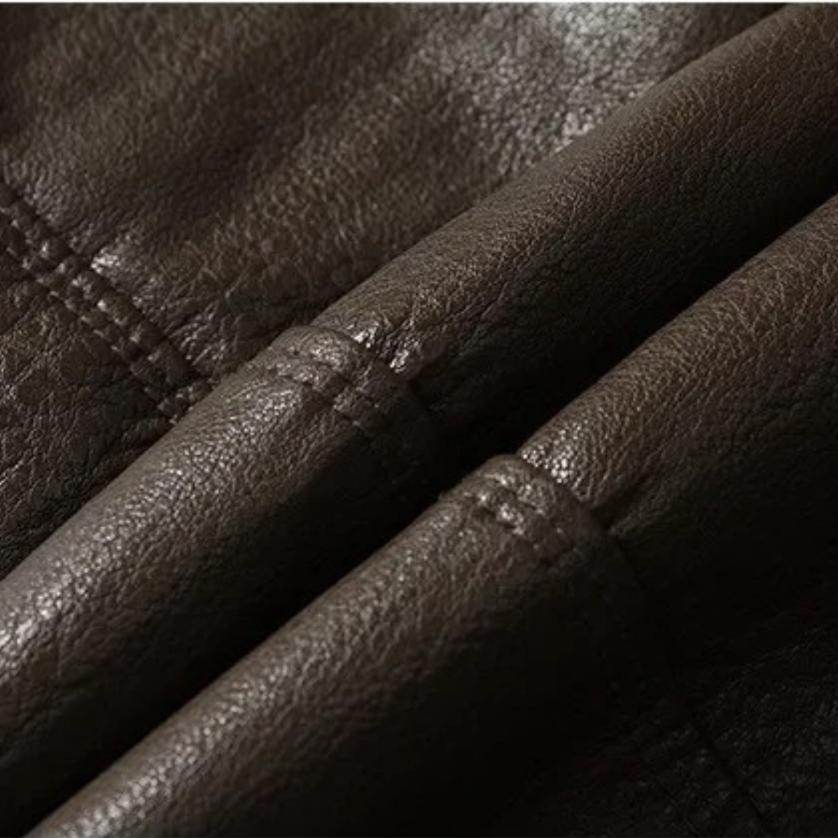 The Bressanone Men’s Retro Fleece Lined Leather Winter Coat