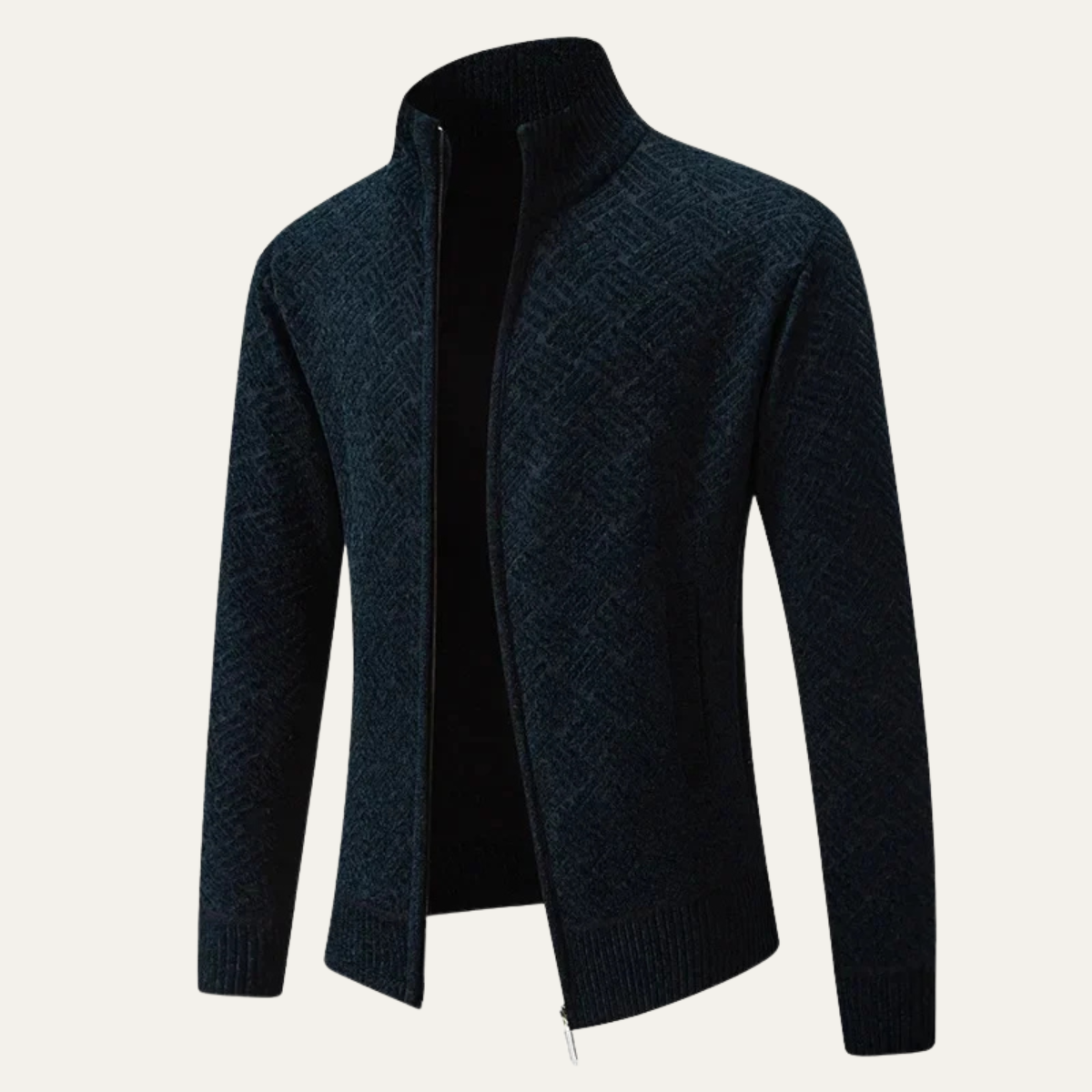 The Tropea Men’s Warm Fleece Lined Knitted Zip Cardigan