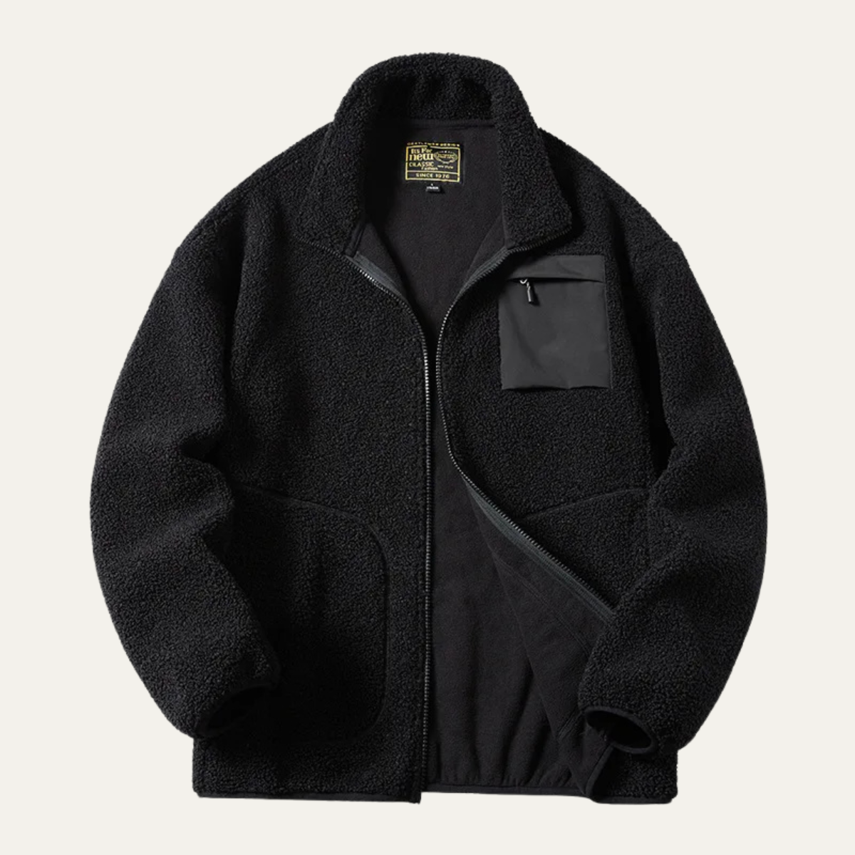 The Porta Venezia Men’s Thick Fleece Winter Warm Zip Up Jacket