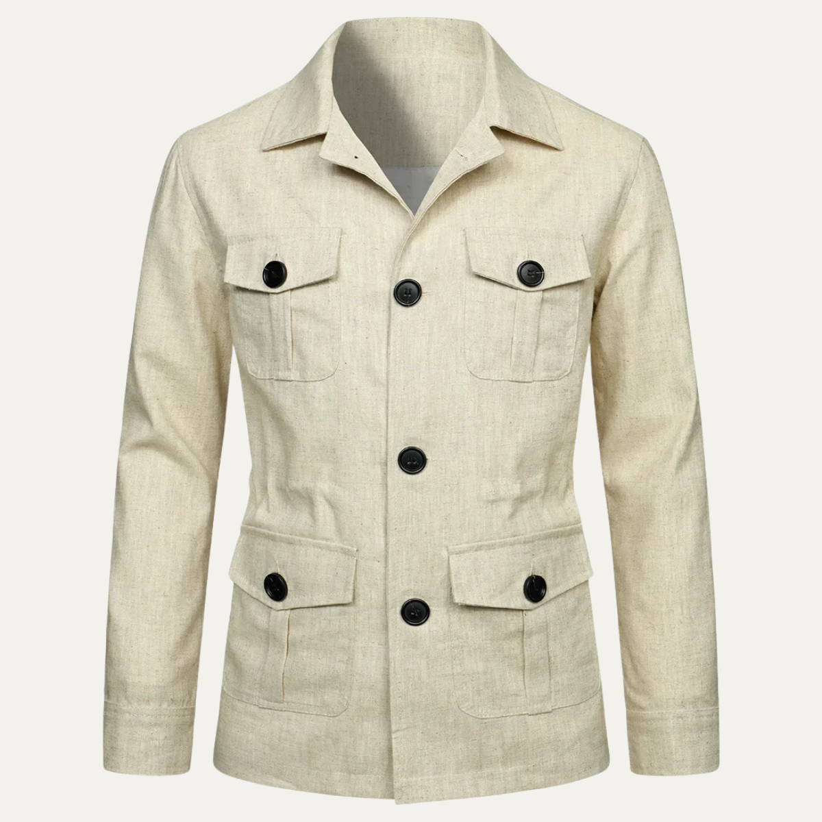 The Tuscania Men’s Casual Double Breasted Lightweight Cotton Jacket