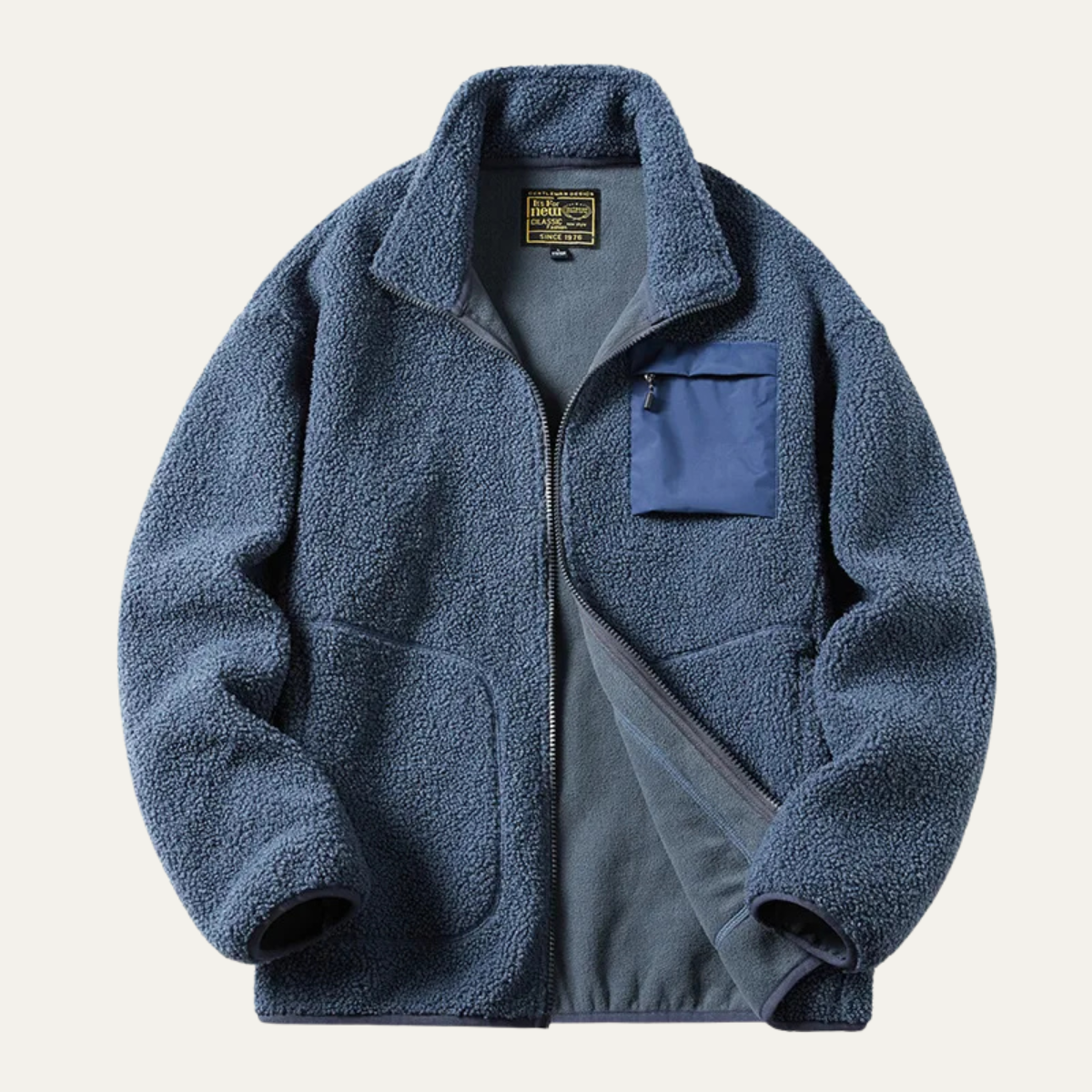 The Porta Venezia Men’s Thick Fleece Winter Warm Zip Up Jacket