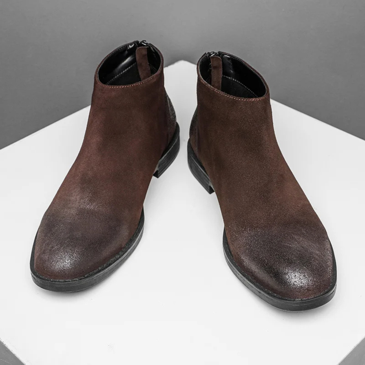 The Villefranche Men’s Trendy Vintage Suede Chelsea Boots