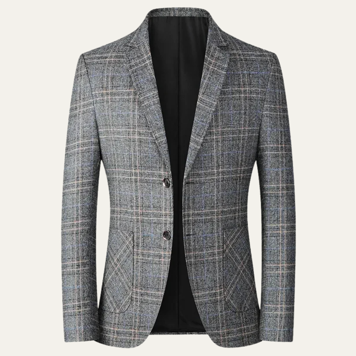 The Wentworth Men’s Elegant Single Breasted Plaid Check Blazer