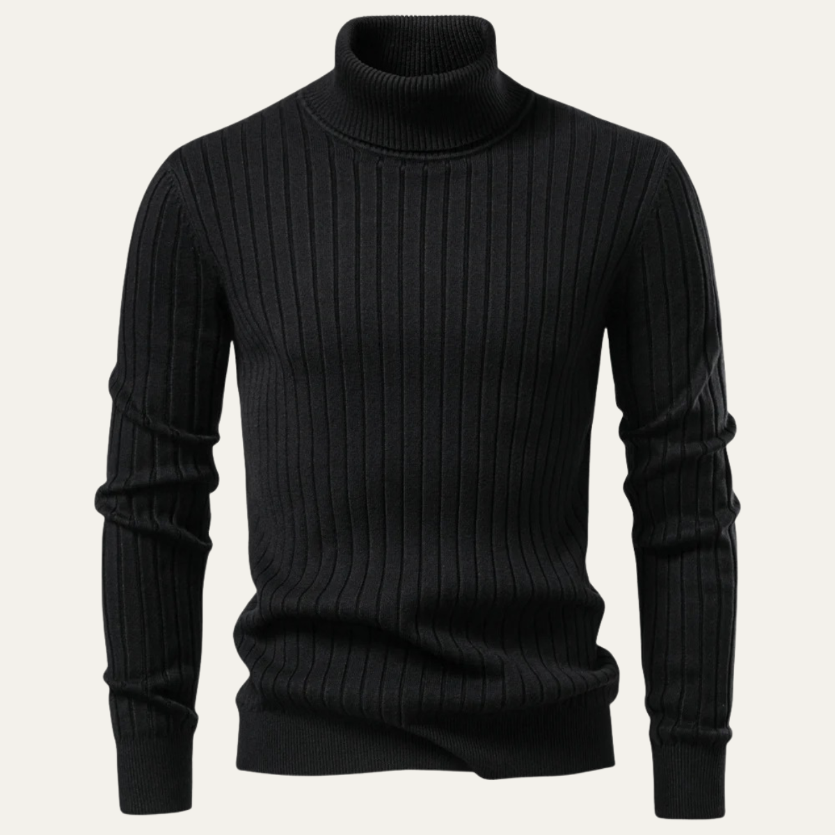 The Broadway Men’s Ribbed Turtleneck Winter Knit Jumper
