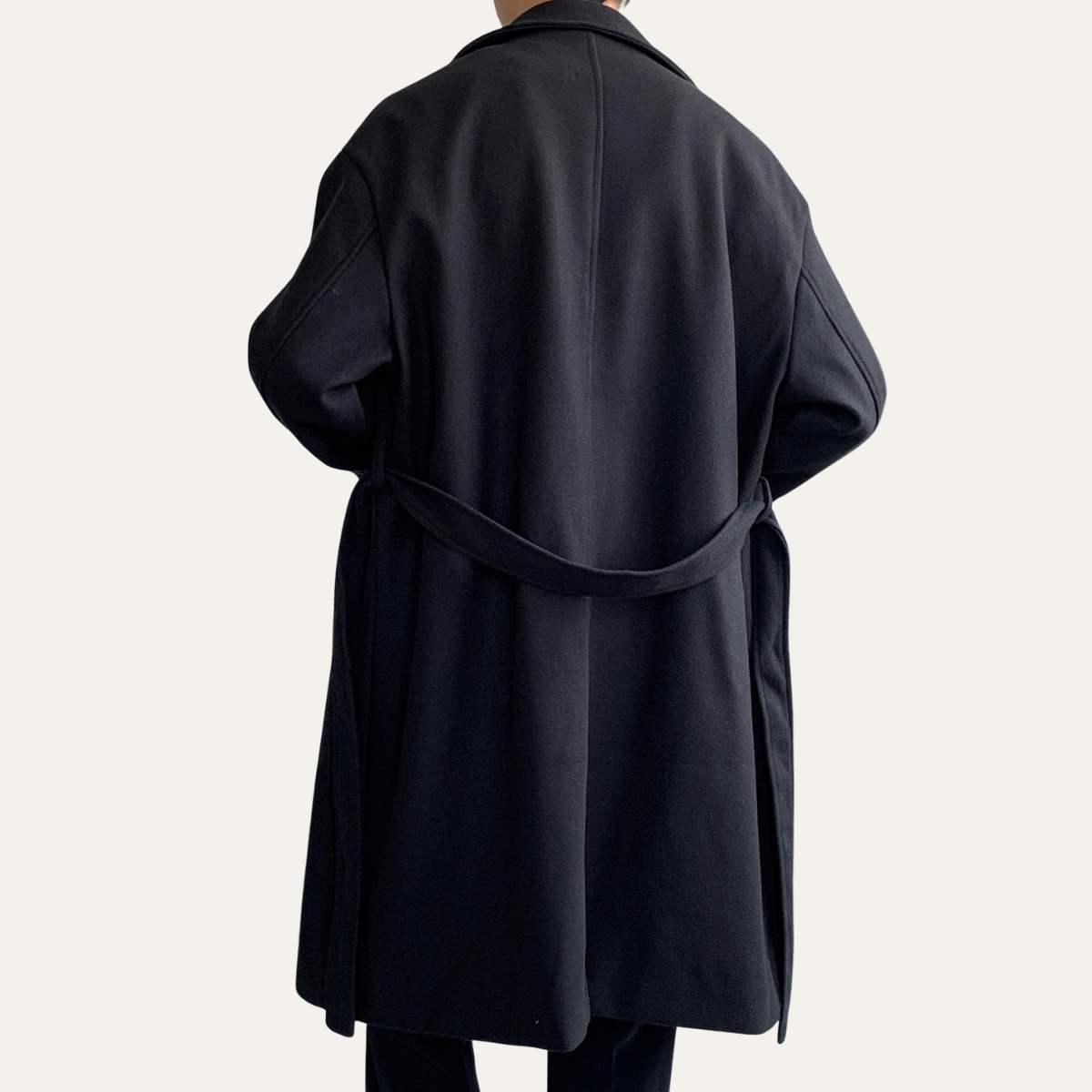 The Woolwich Men’s Smart Camel Wrap Wool Coat with Belt