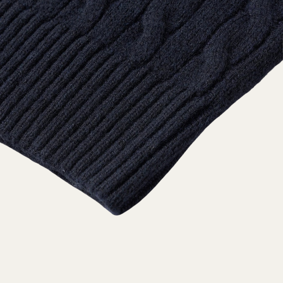 The Hever Men’s Cable Knit Crew Neck Sweater