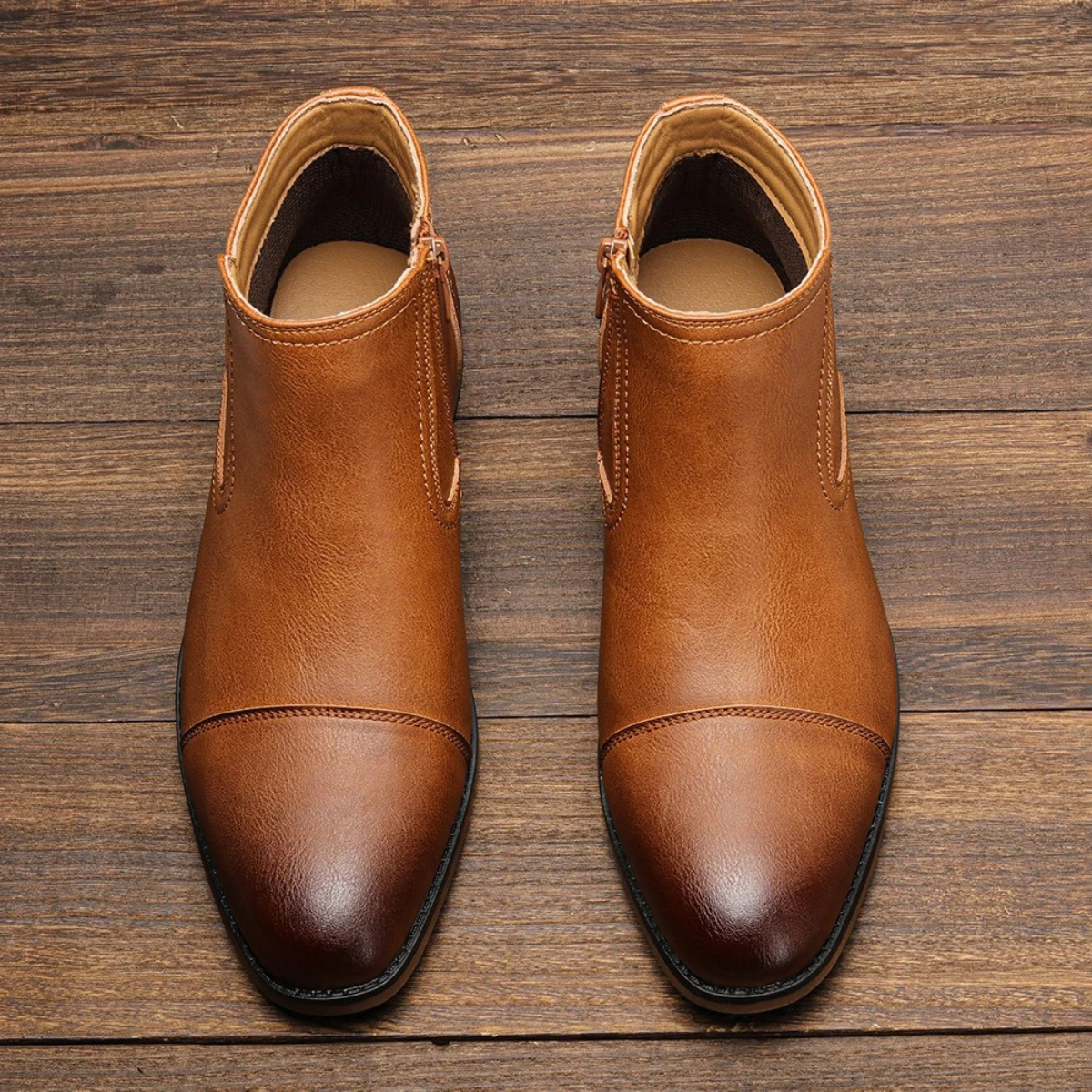 The Rapallo Men’s Classic Side Zip Leather Ankle Boots