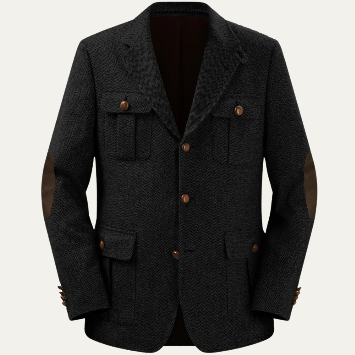 The San Cassiano Men’s Wool Blend Herringbone Tweed Blazer Jacket