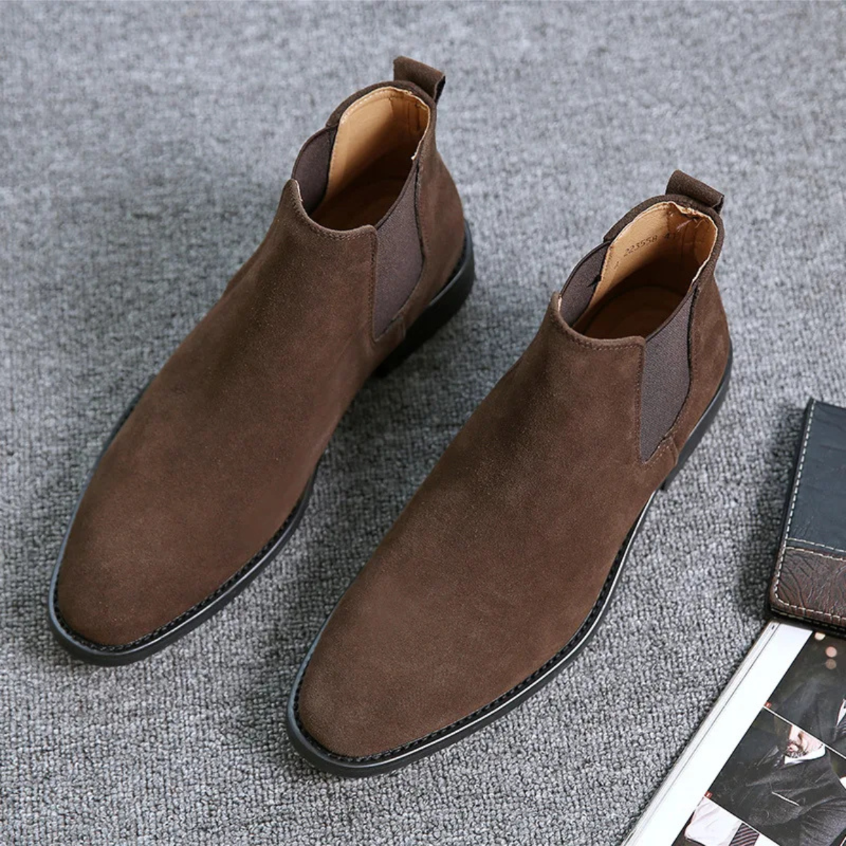 The Roussillon Men’s Classic Smart Casual Suede Chelsea Boots