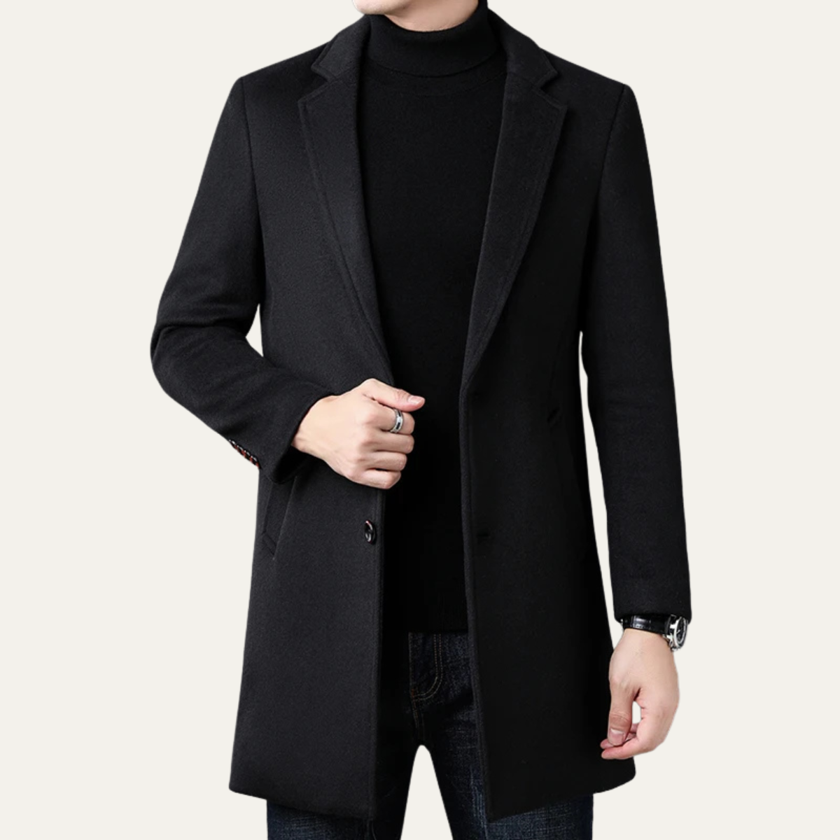 The Bournemouth Men's Wool Business Casual Long Jacket