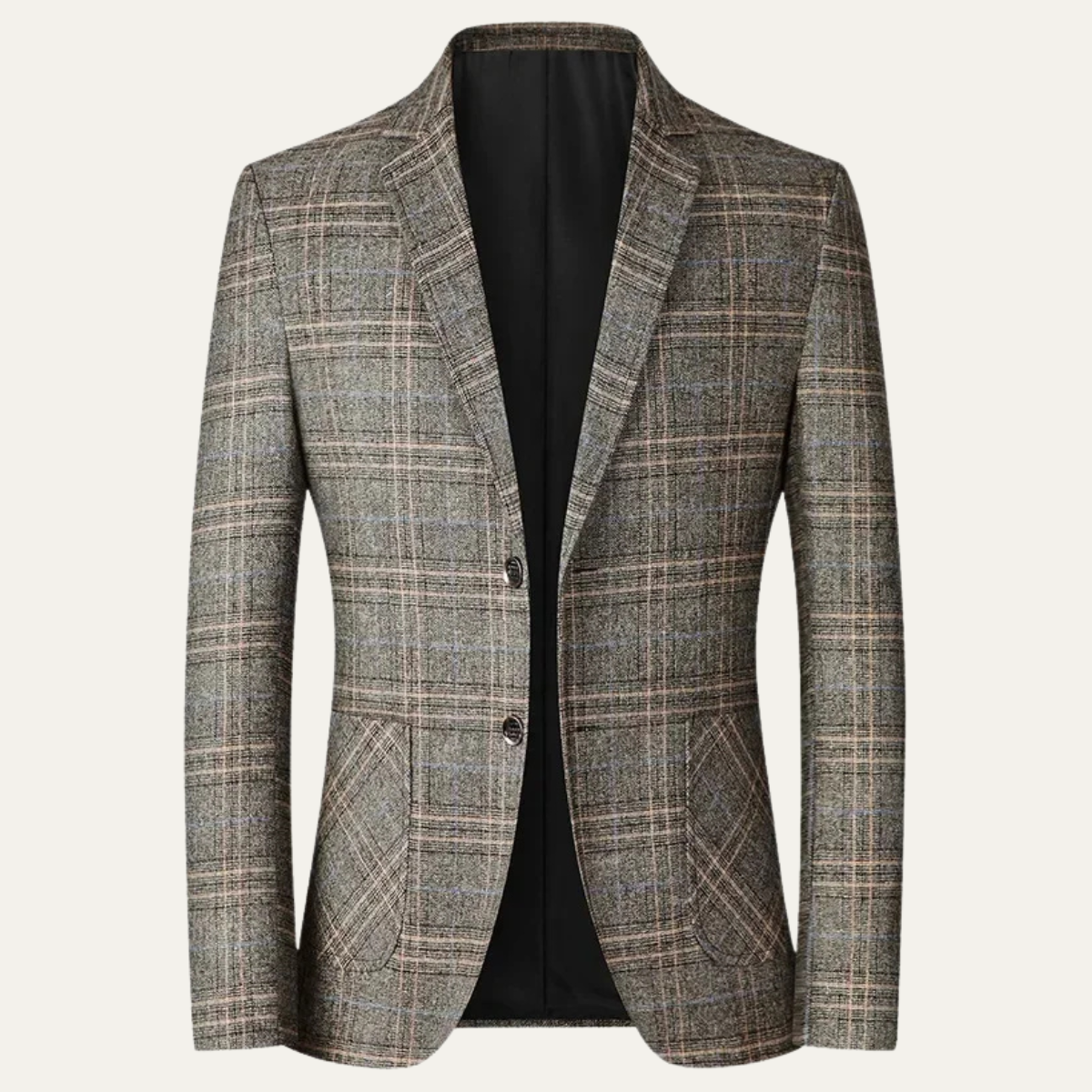 The Wentworth Men’s Elegant Single Breasted Plaid Check Blazer