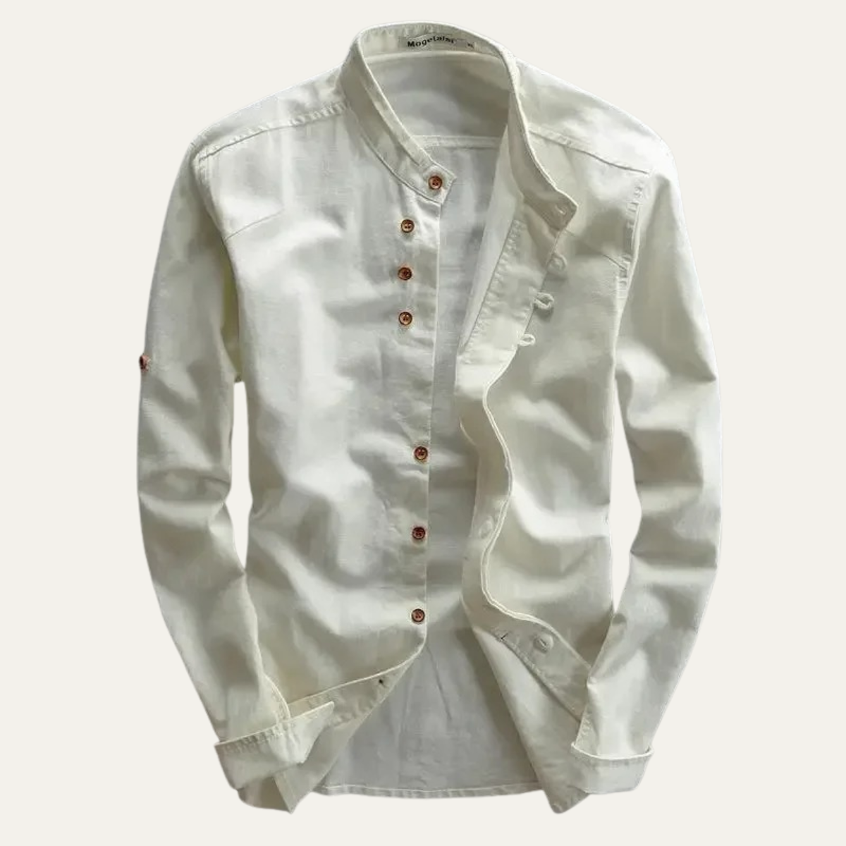 The San Teodoro Men’s Cotton Linen Button Up Collar Shirt
