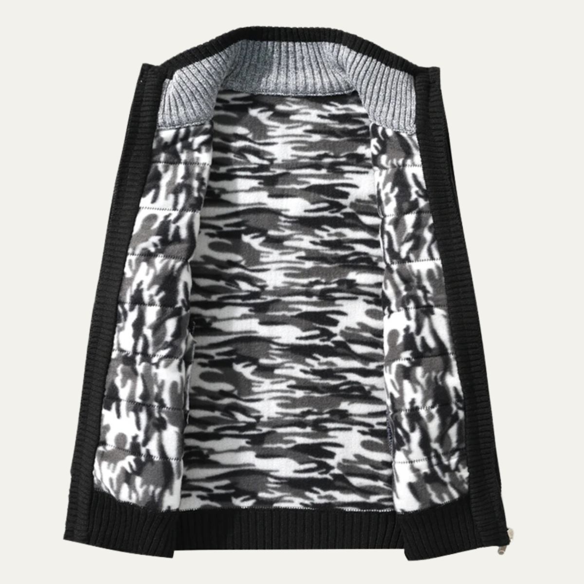 The Como Lago Men’s Winter Padded Zip Up Knit Jacket