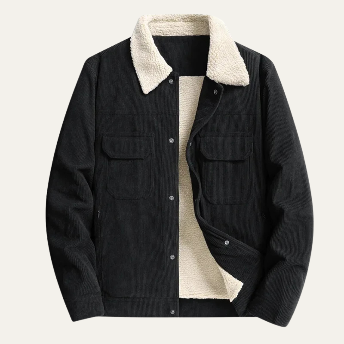 The Desenzano Men’s Sherpa Fleece Lined Warm Corduroy Jacket