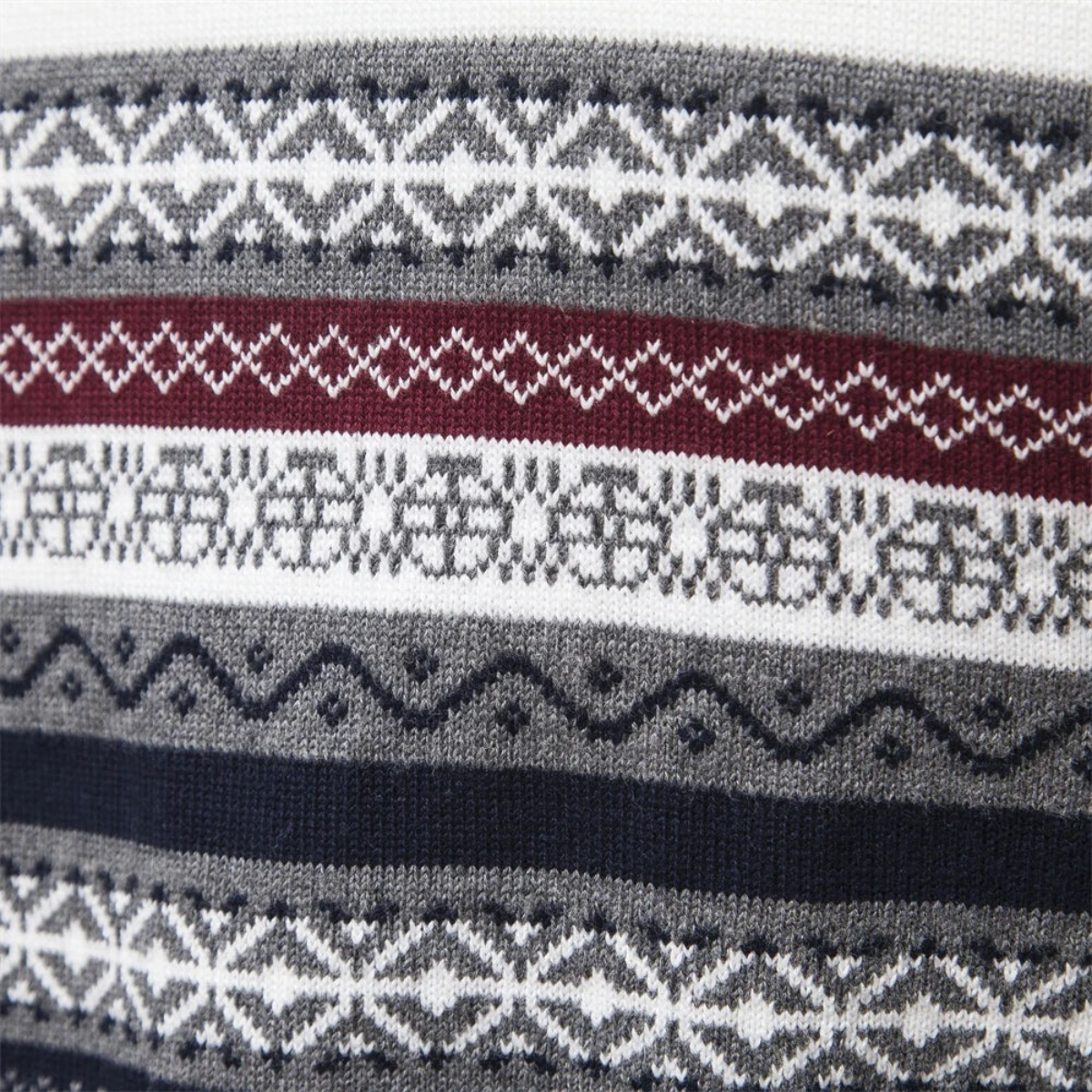 The Chatsworth Men's Quarter Zip Cotton Jumper – Fair Isle Knit