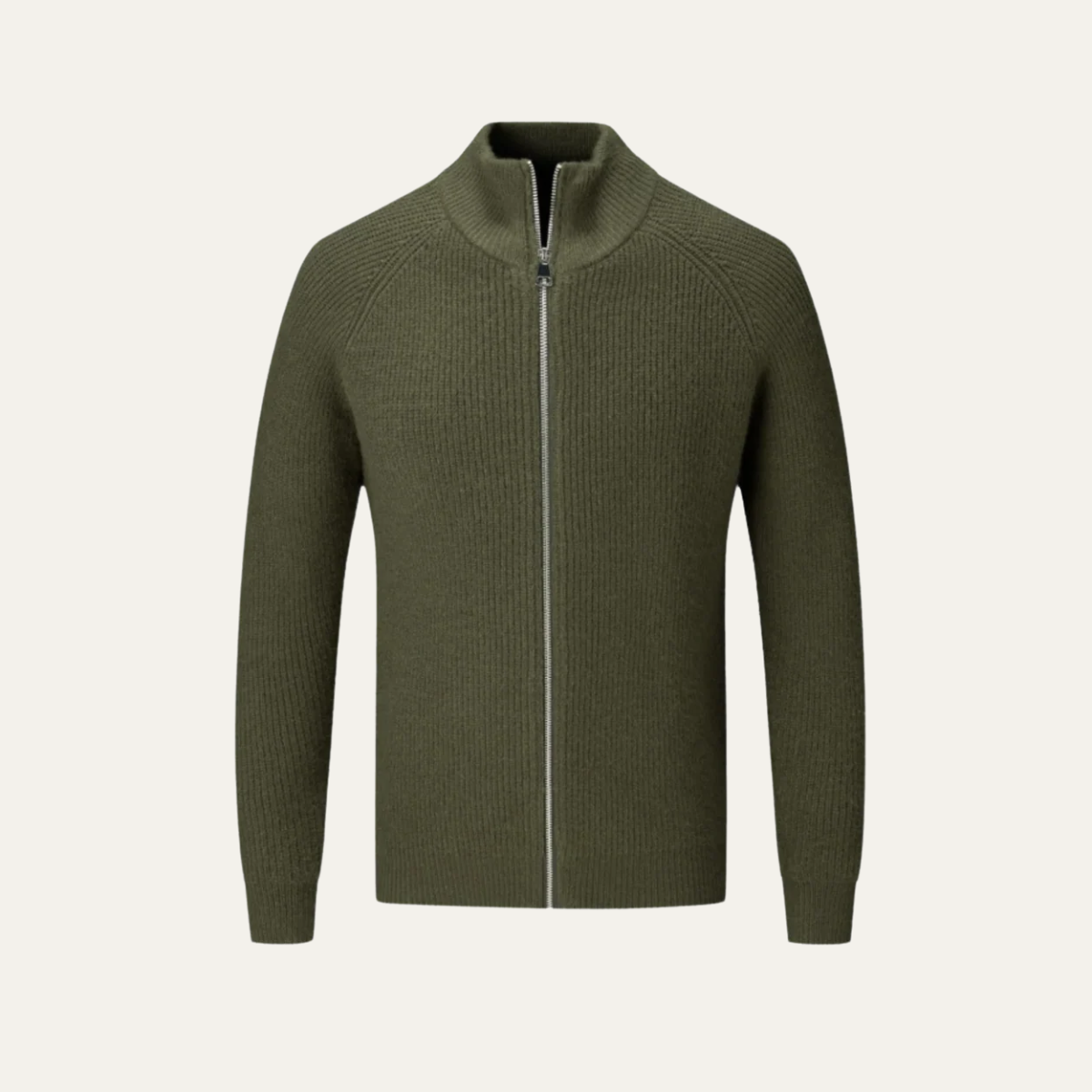 The Four Seasons Merino Wool Knitted Zip Cardigan Jumper for Men
