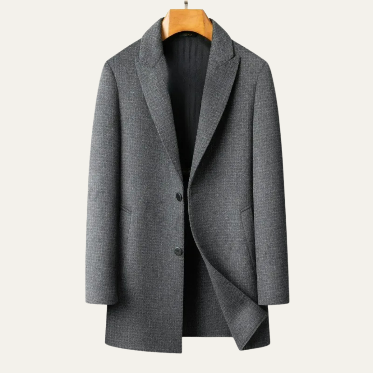 The La Villa Men’s Classic Double Faced Wool Overcoat