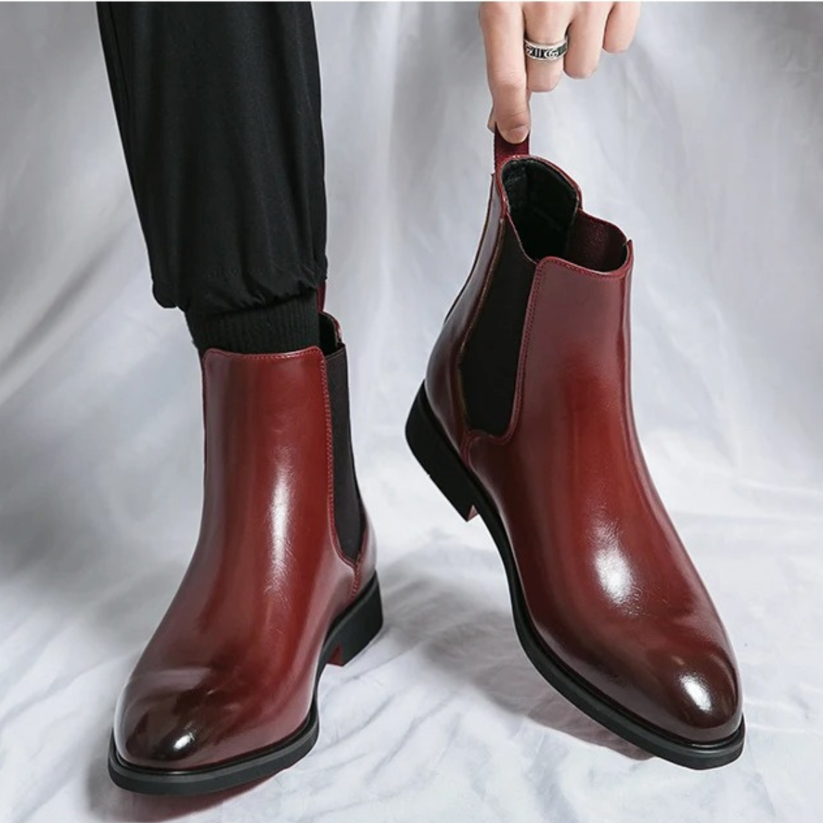 The Cobblestone Men’s Classic Ankle Slip On Leather Boots