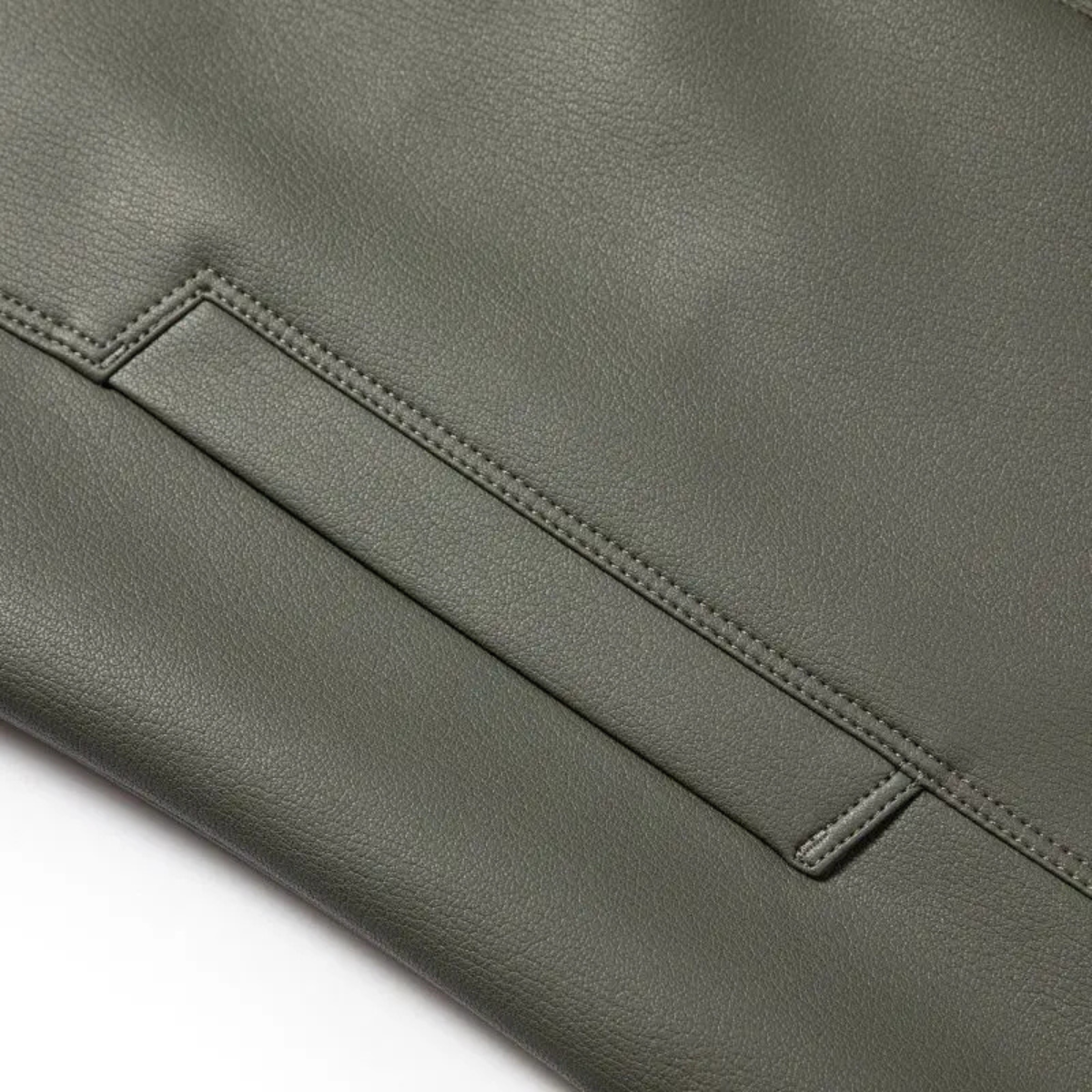 The Burford Men’s Premium Leather Casual Stand Collar Jacket