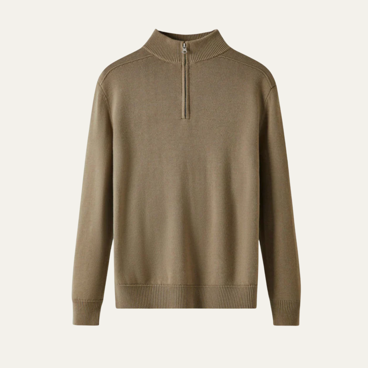 The Marriott Men’s Knitted Quarter Zip Merino Wool Jumper