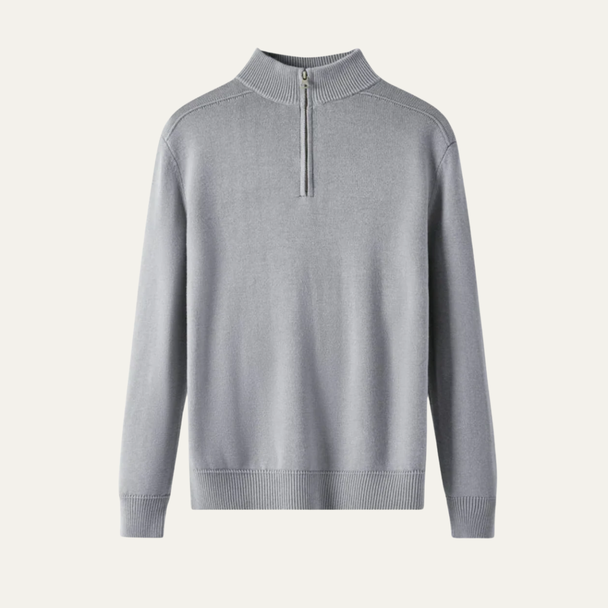 The Marriott Men’s Knitted Quarter Zip Merino Wool Jumper