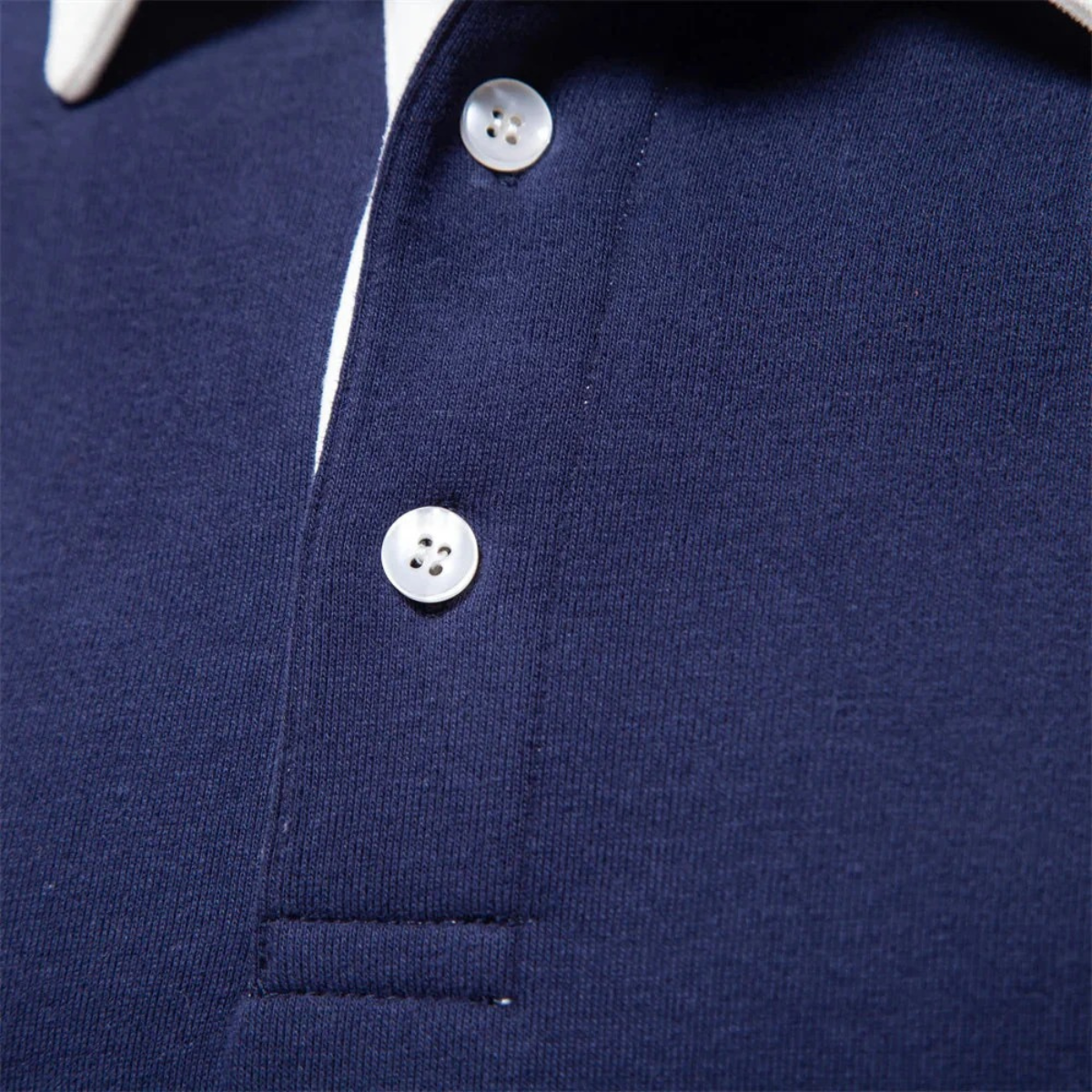 The Chelsea Men’s Long Sleeve Polo – Classic Knit Shirt