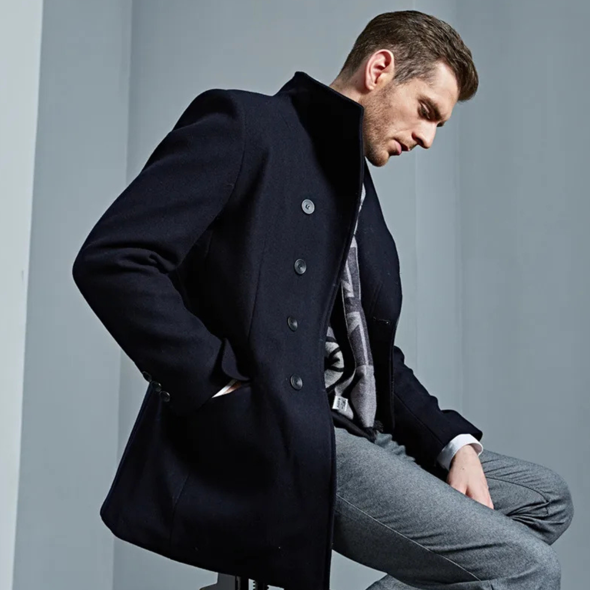The Burford Men's Elegant Single Breasted Winter Jacket