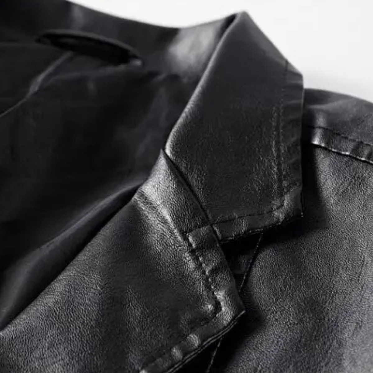 The Napoli Men’s Stylish Slim Fit Leather Business Blazer Jacket