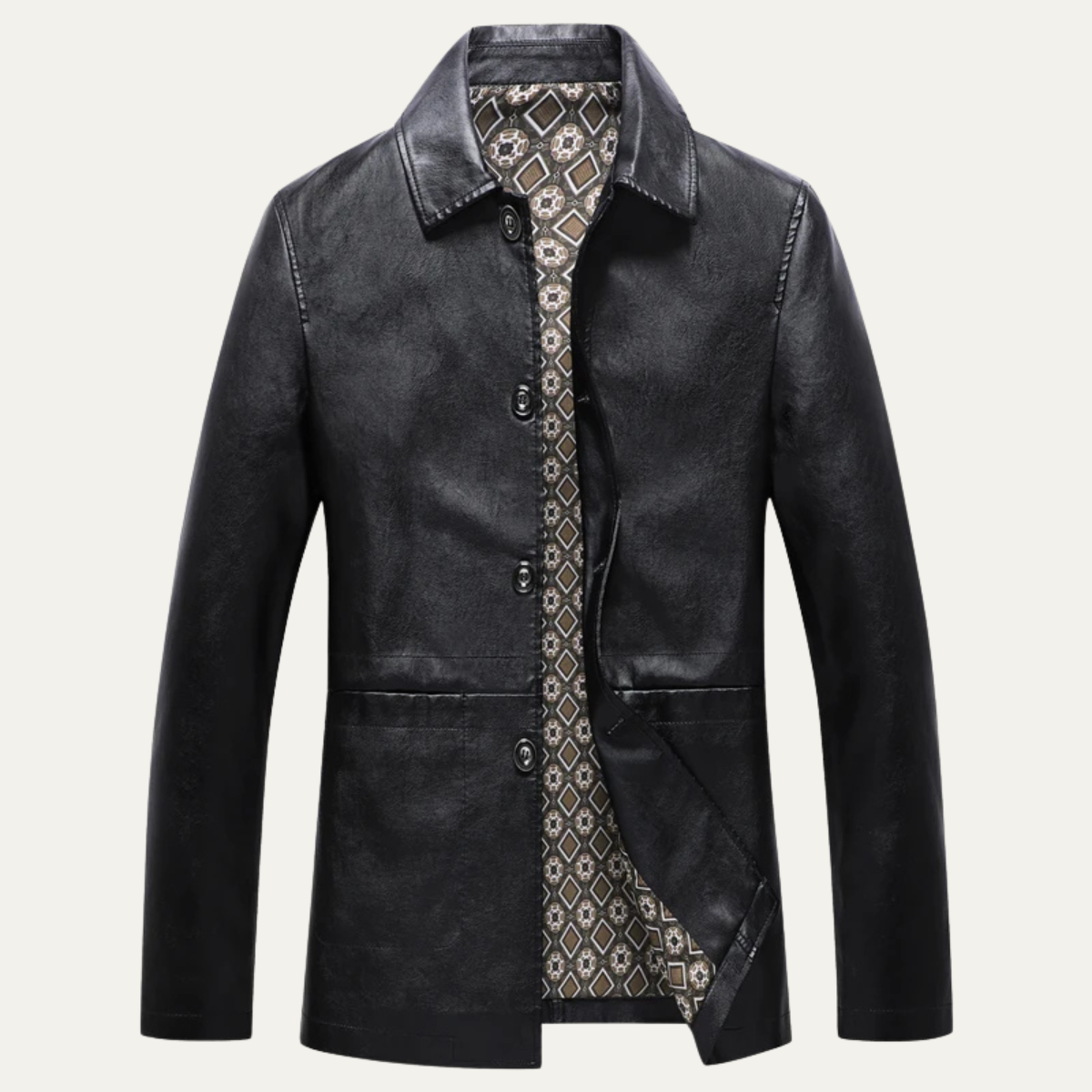 The Riomaggiore Men's Smart Casual Faux Leather Jacket