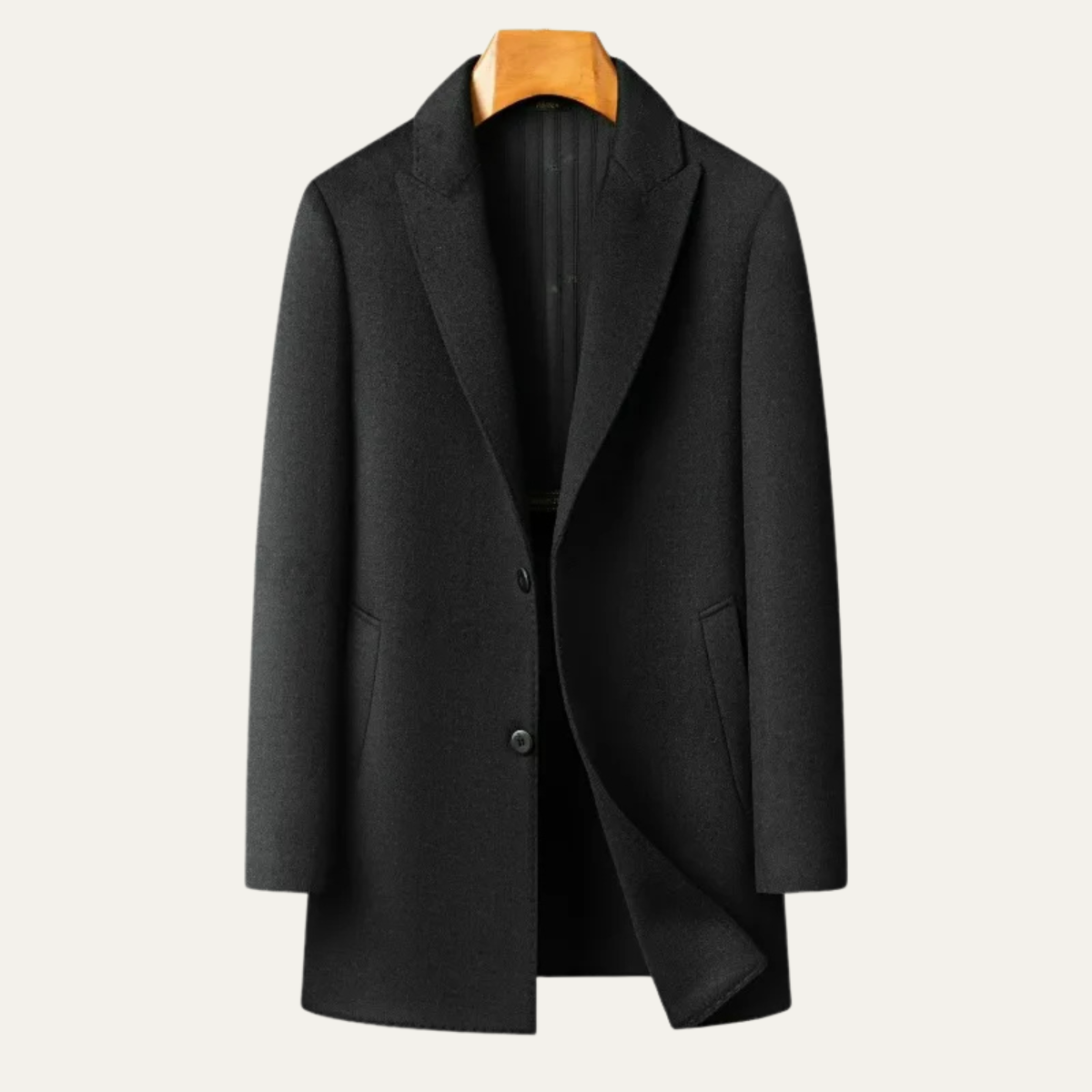 The La Villa Men’s Classic Double Faced Wool Overcoat