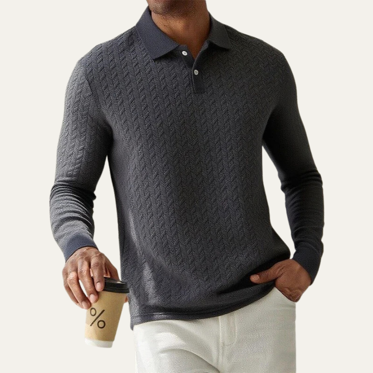 The Willowbrook Men’s Stylish Knit Polo Jumper