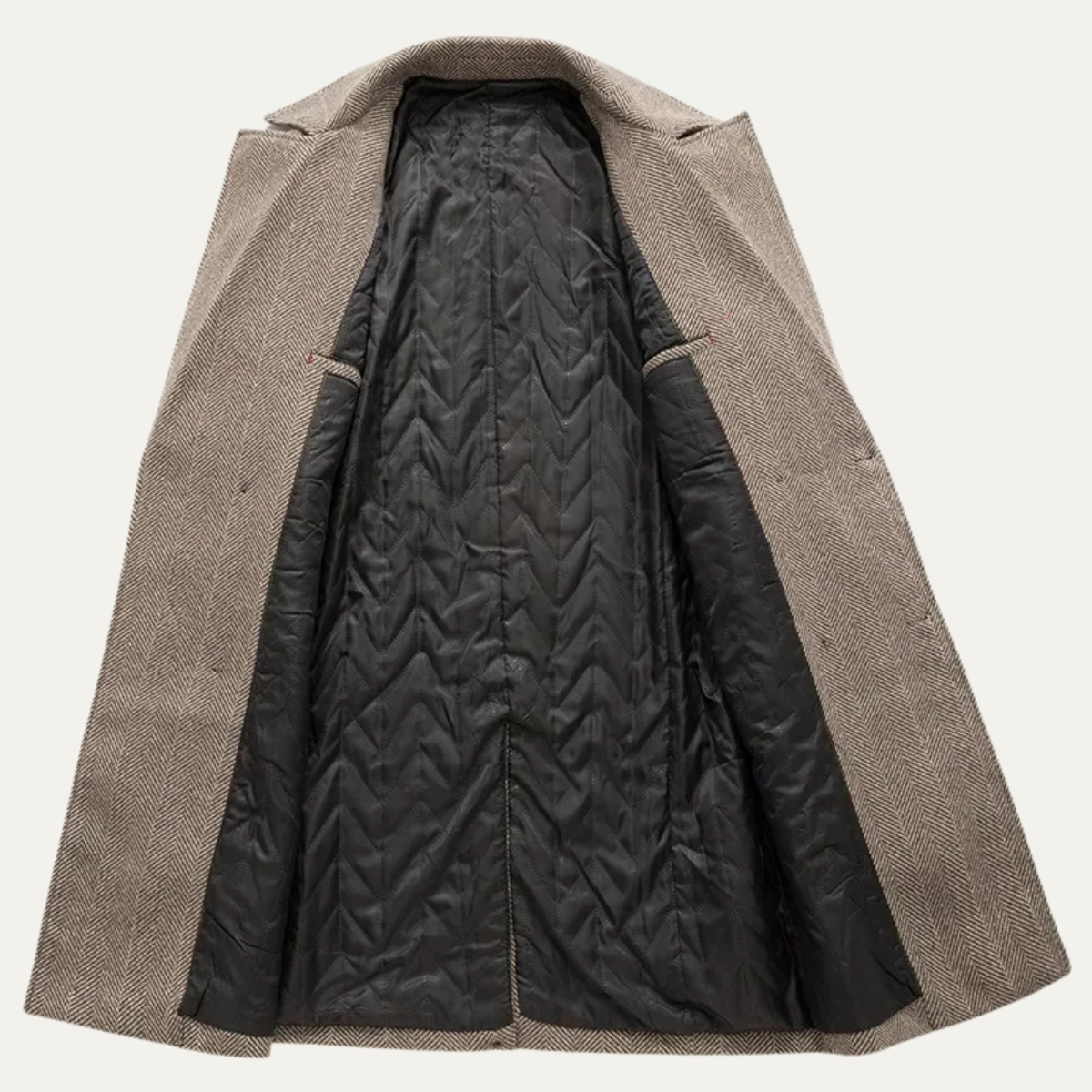 The Cambridge Men's Trendy Slim Fit Wool Blend Overcoat