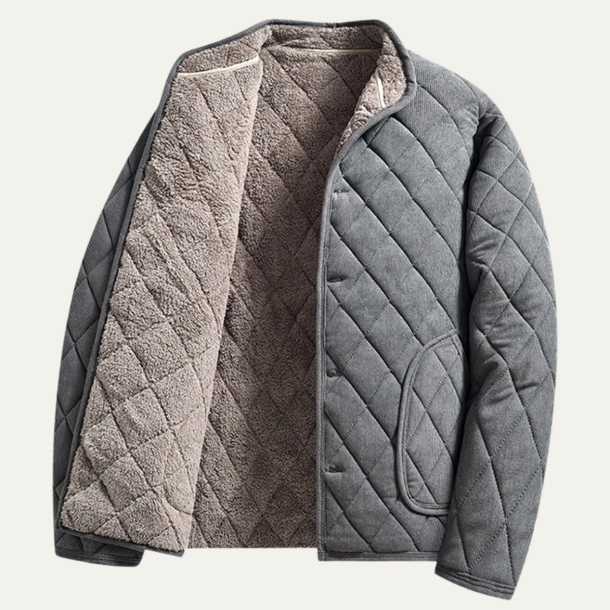 The Gerace Men’s Quilted Winter Fleece Lined Jacket