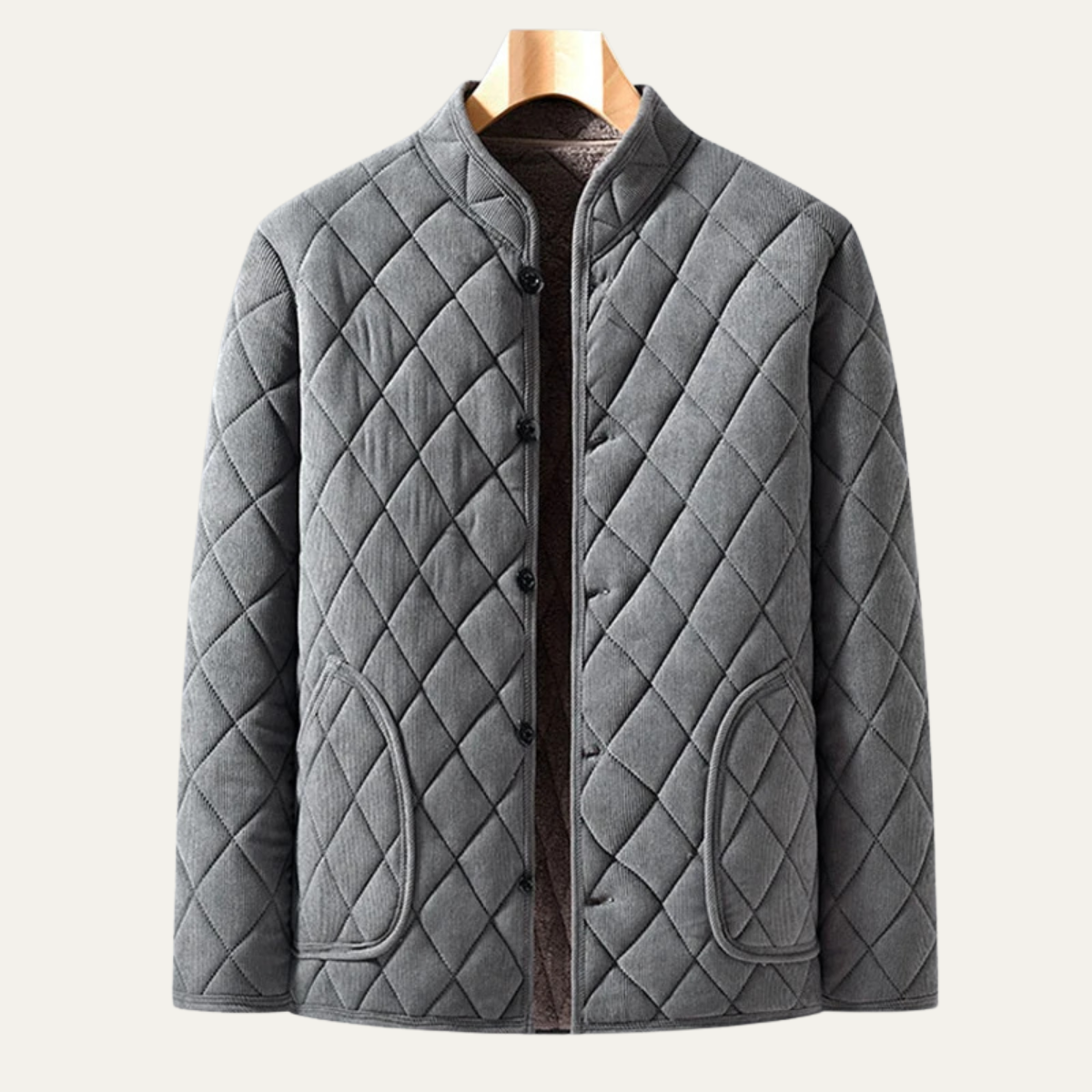 The Gerace Men’s Quilted Winter Fleece Lined Jacket