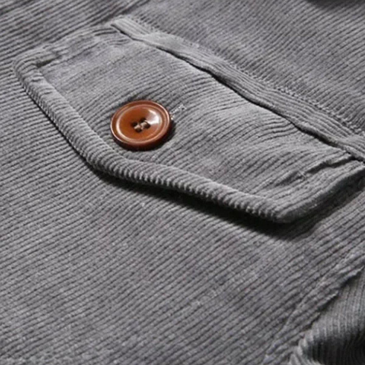 The Monferrato Men’s Vintage Fur Collar Corduroy Winter Jacket