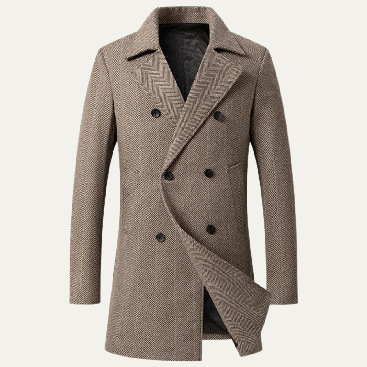 The Cambridge Men's Trendy Slim Fit Wool Blend Overcoat