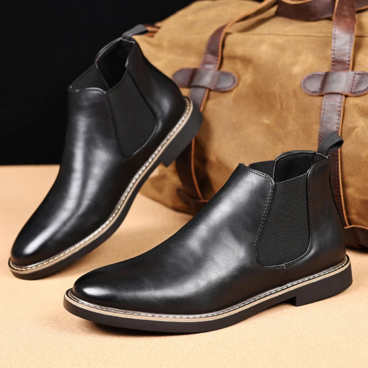 The Ascot Men’s Elegant Leather Chelsea Boots