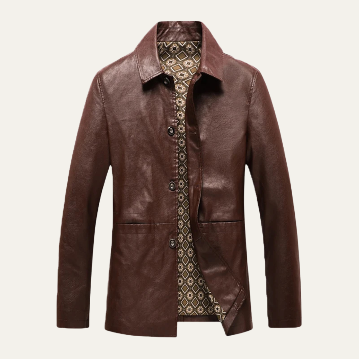 The Riomaggiore Men's Smart Casual Faux Leather Jacket