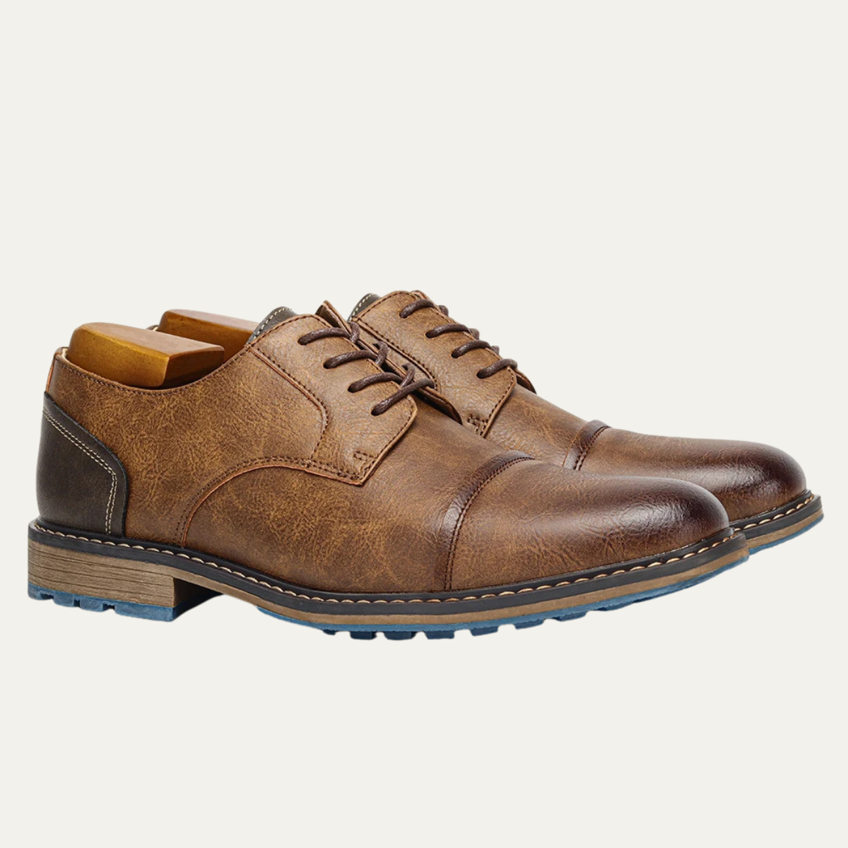 The Monferrato Men’s Retro Lace Up Leather Oxford Shoes