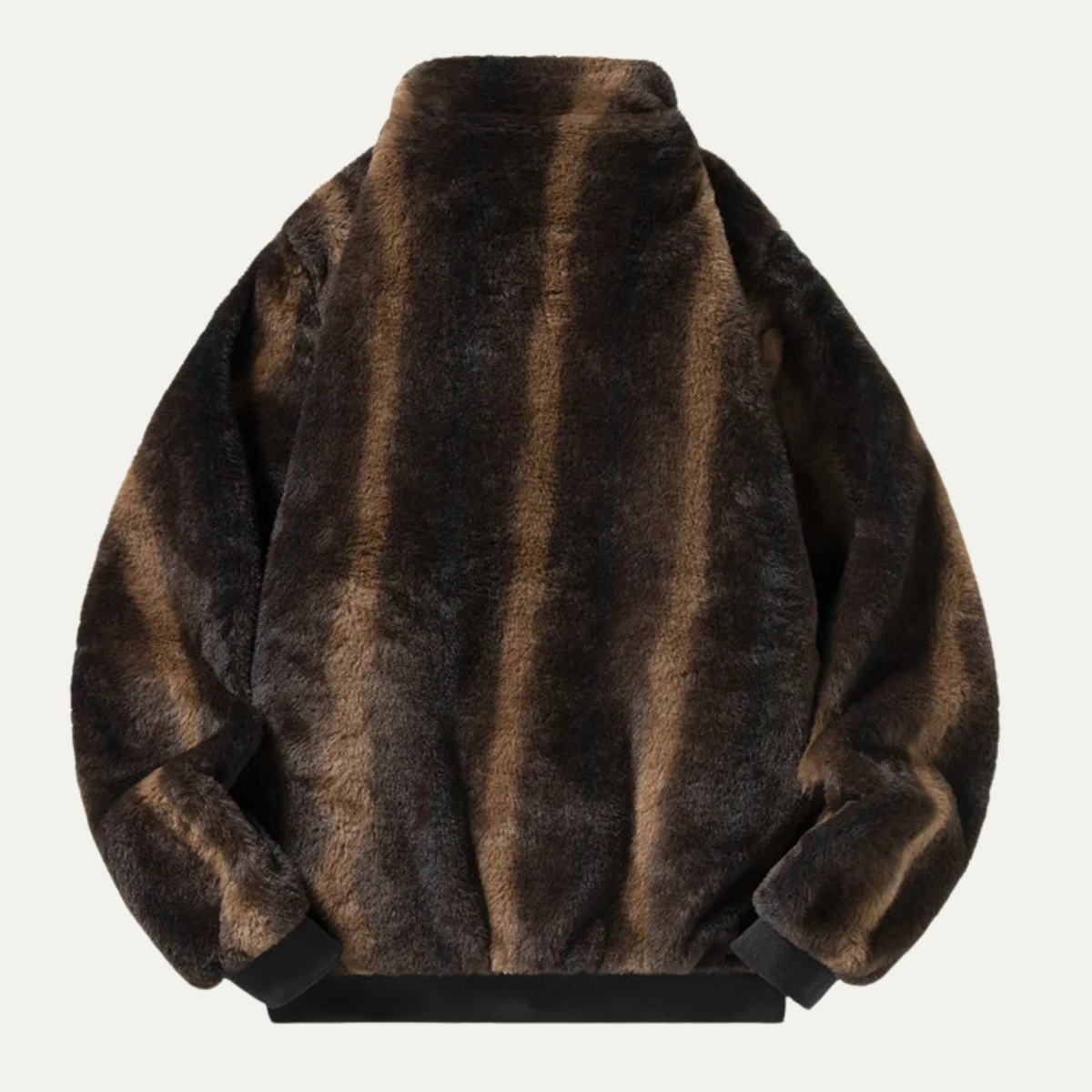 The Lucca Men’s Soft Plush Zip Up Fur Fleece Jacket