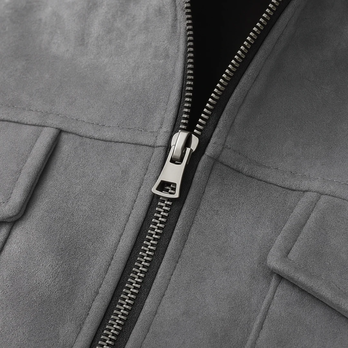 The Monte Carlo Men’s Grey Suede Jacket – Minimalist Luxury Winter Overshirt