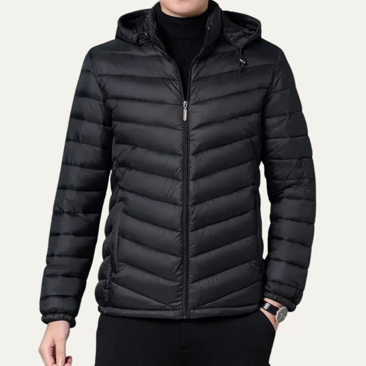 The Nottingham Men's Lightweight Hooded Quilted Puffer Jacket