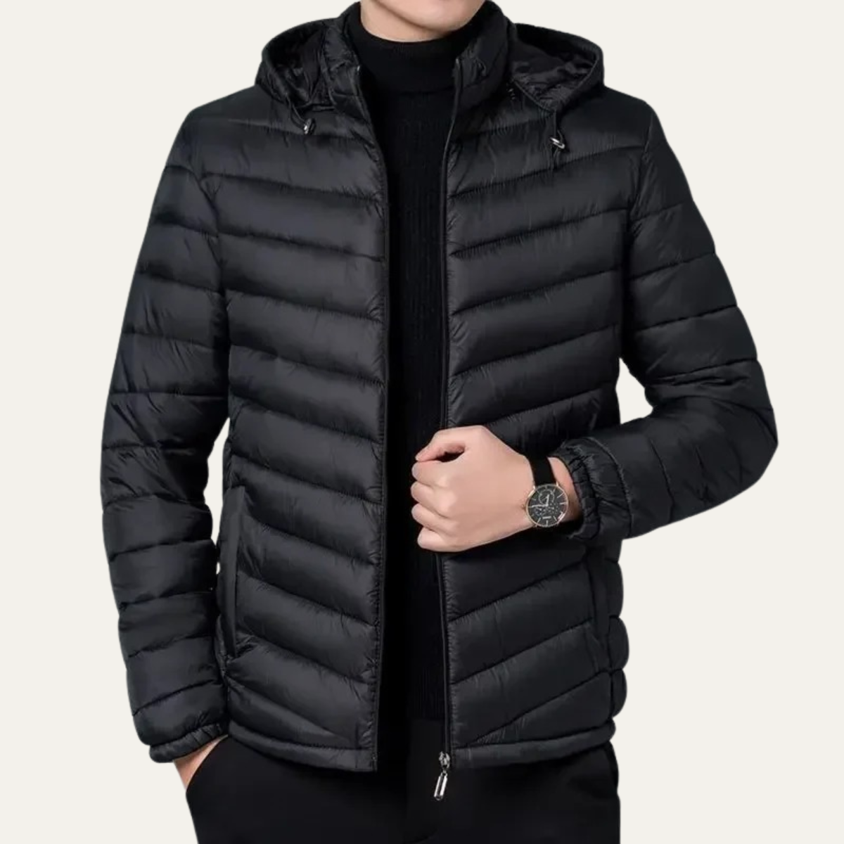 The Nottingham Men's Lightweight Hooded Quilted Puffer Jacket