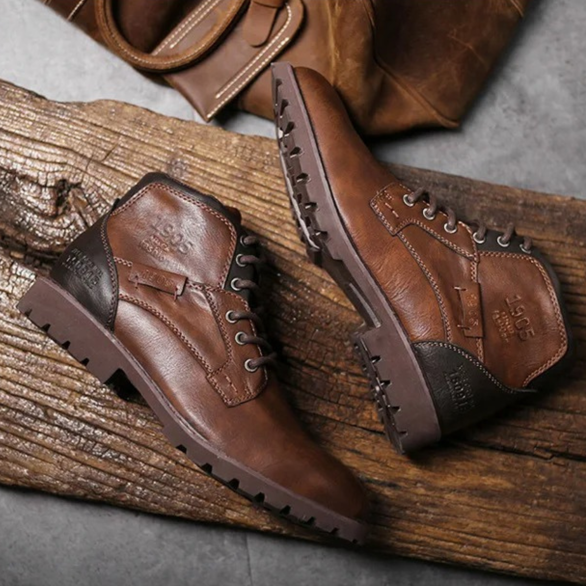 The Stanhope Men’s Vintage Durable Ankle Biker Boots
