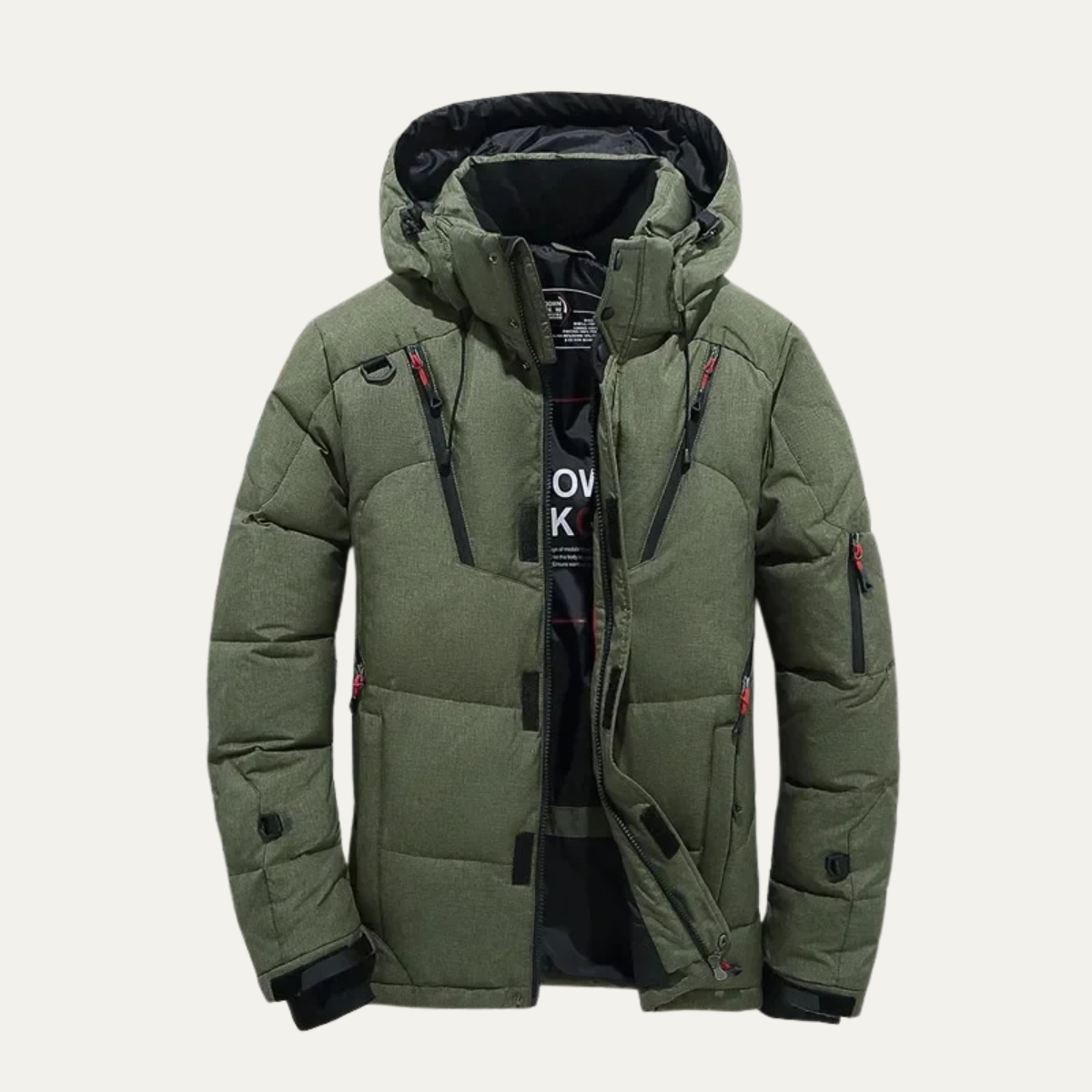 The Conwy Men’s Warm Hooded Puffer Outdoor Jacket